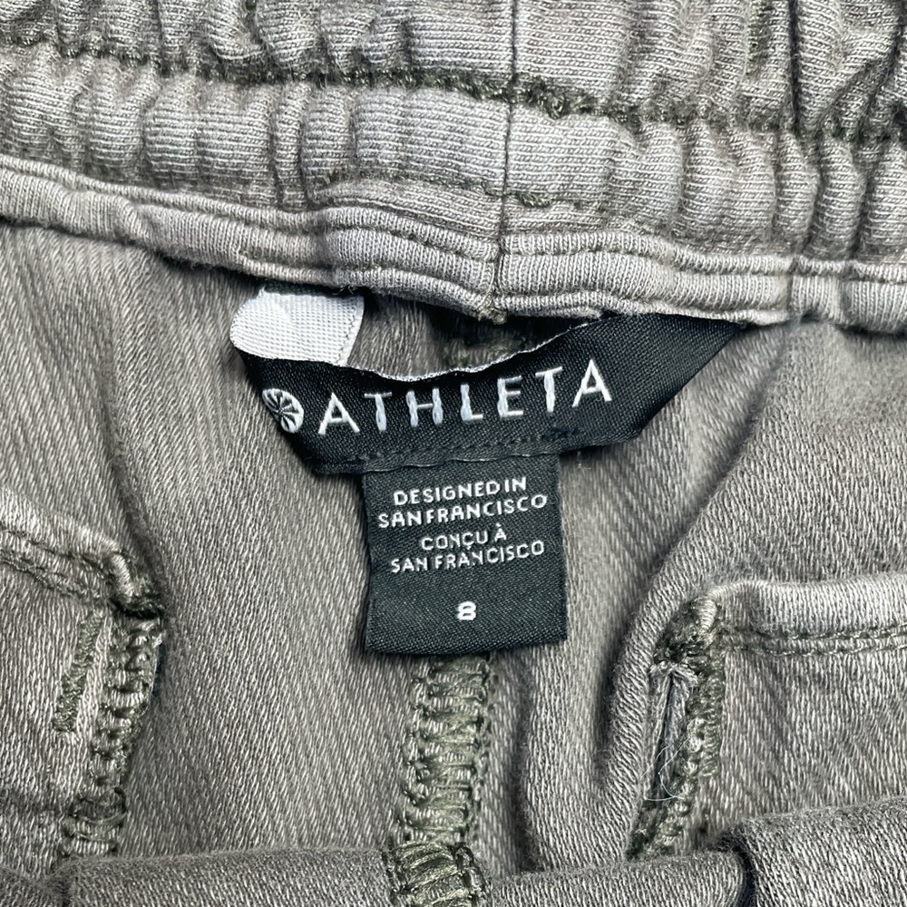 Athleta Gray Jogger Pants Womens 8 Elastic Waist Stretch‎ Casual Lounge - Picture 2 of 8